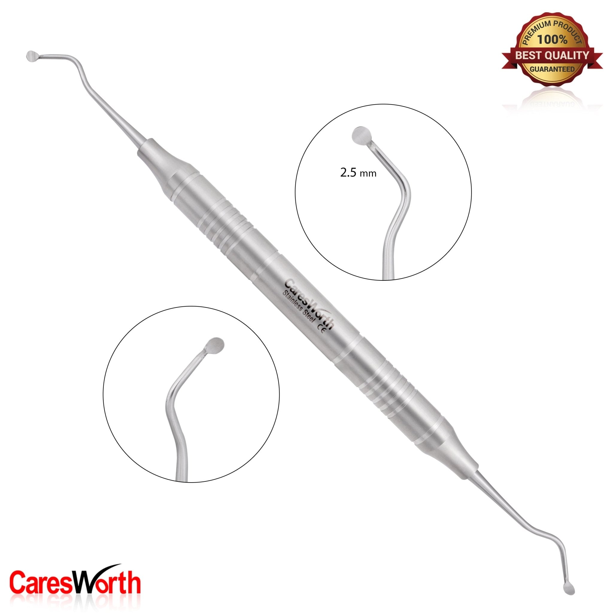 thumbnail image 2 of Set Of 5 Dental Cavity Excavators - Spoon Scalers 129/130 For Composite PR-208 2 of 9