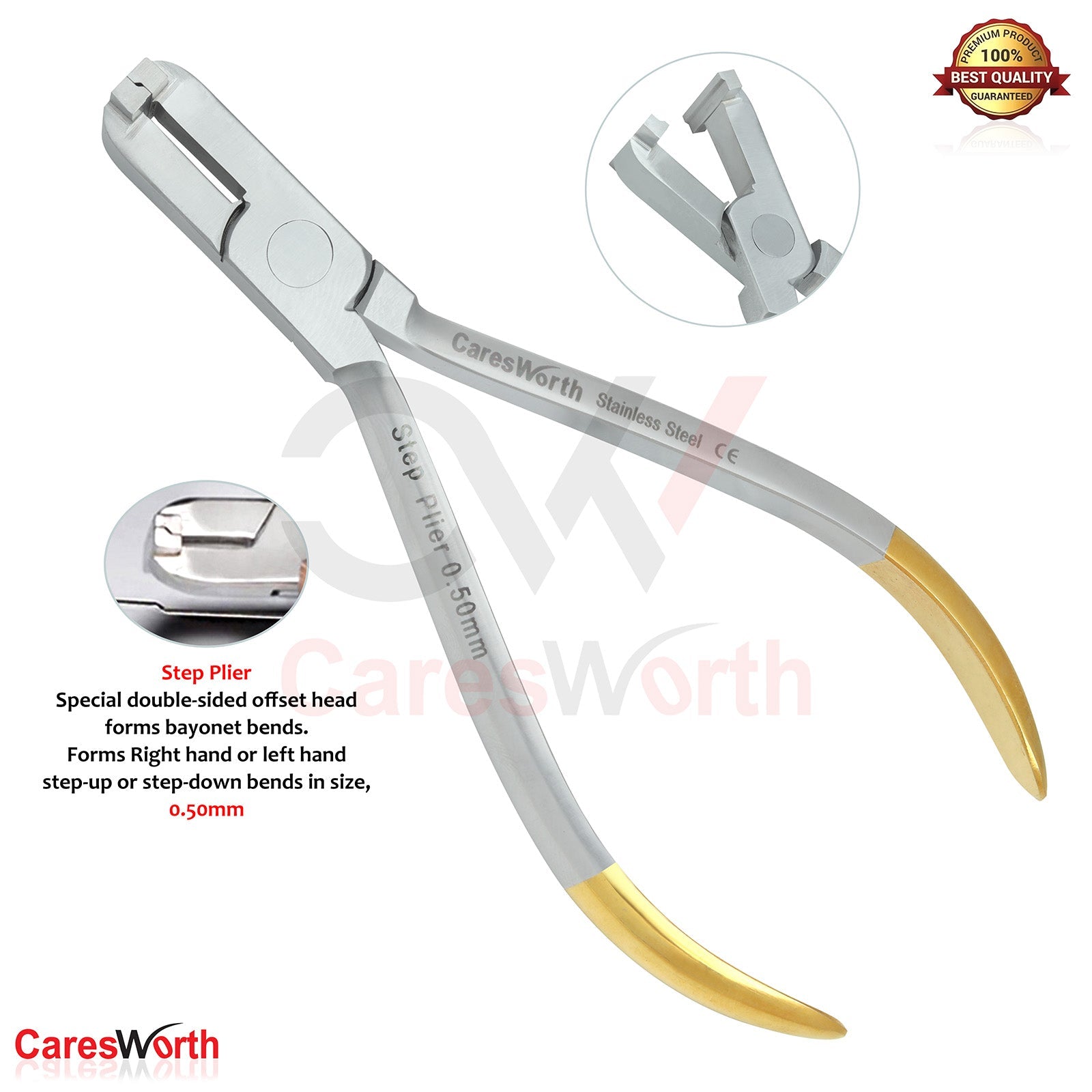 Dental Orthodontic Detailing Step Plier 0.50mm