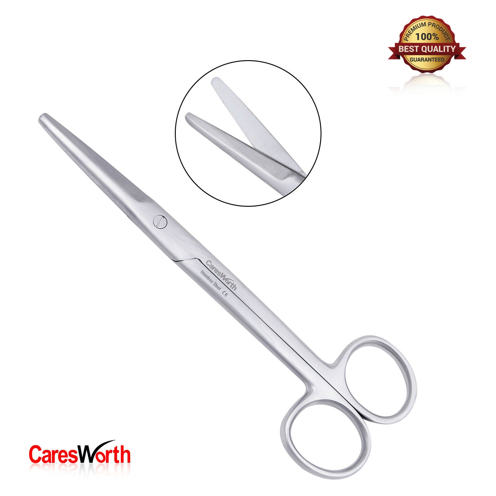Mayo Surgical Straight Dissecting Scissors, Blunt/Blunt 15CM (6")
