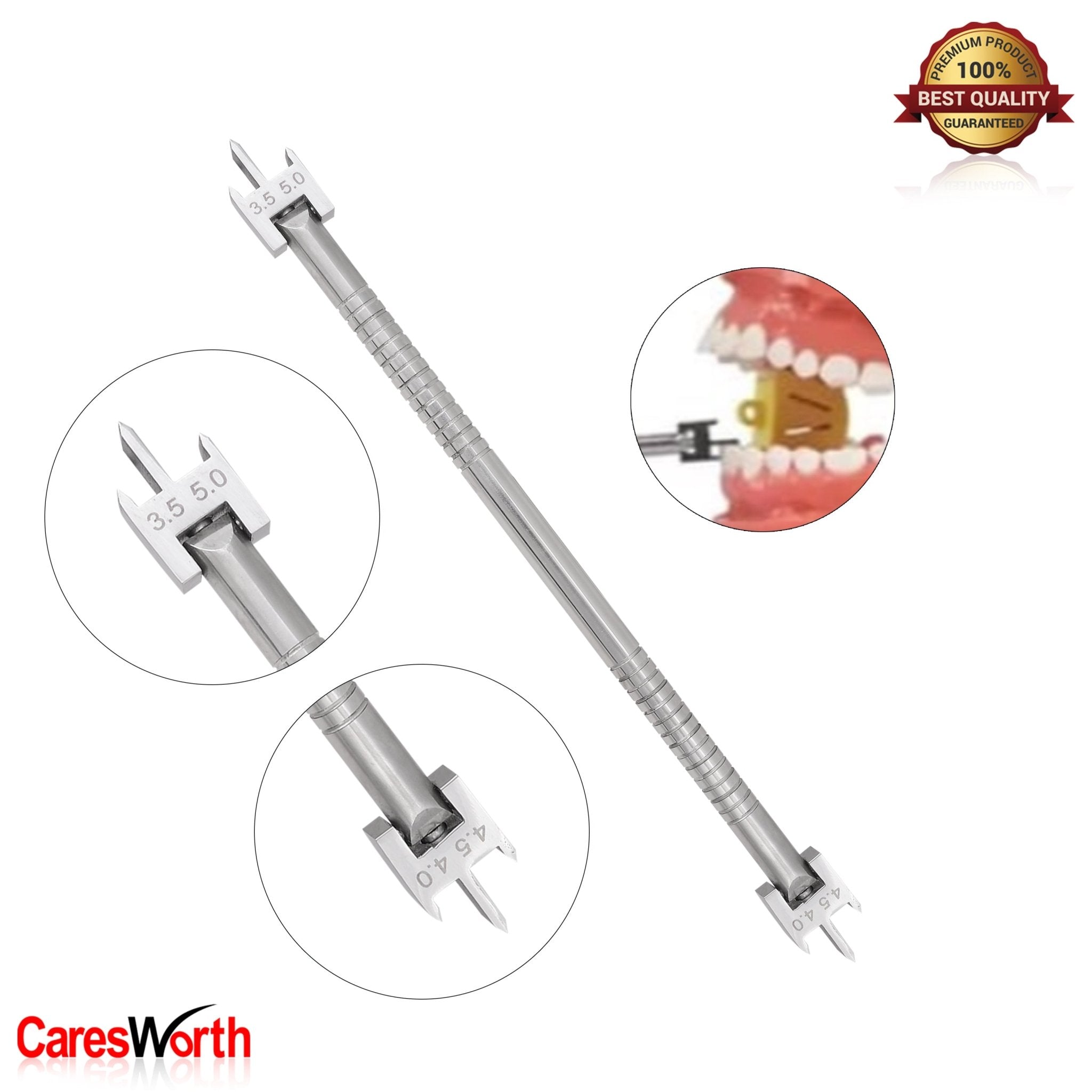 Dental Bracket Height Gauge 3.5 - 5mm, Orthodontic Bracket Placement Positioner