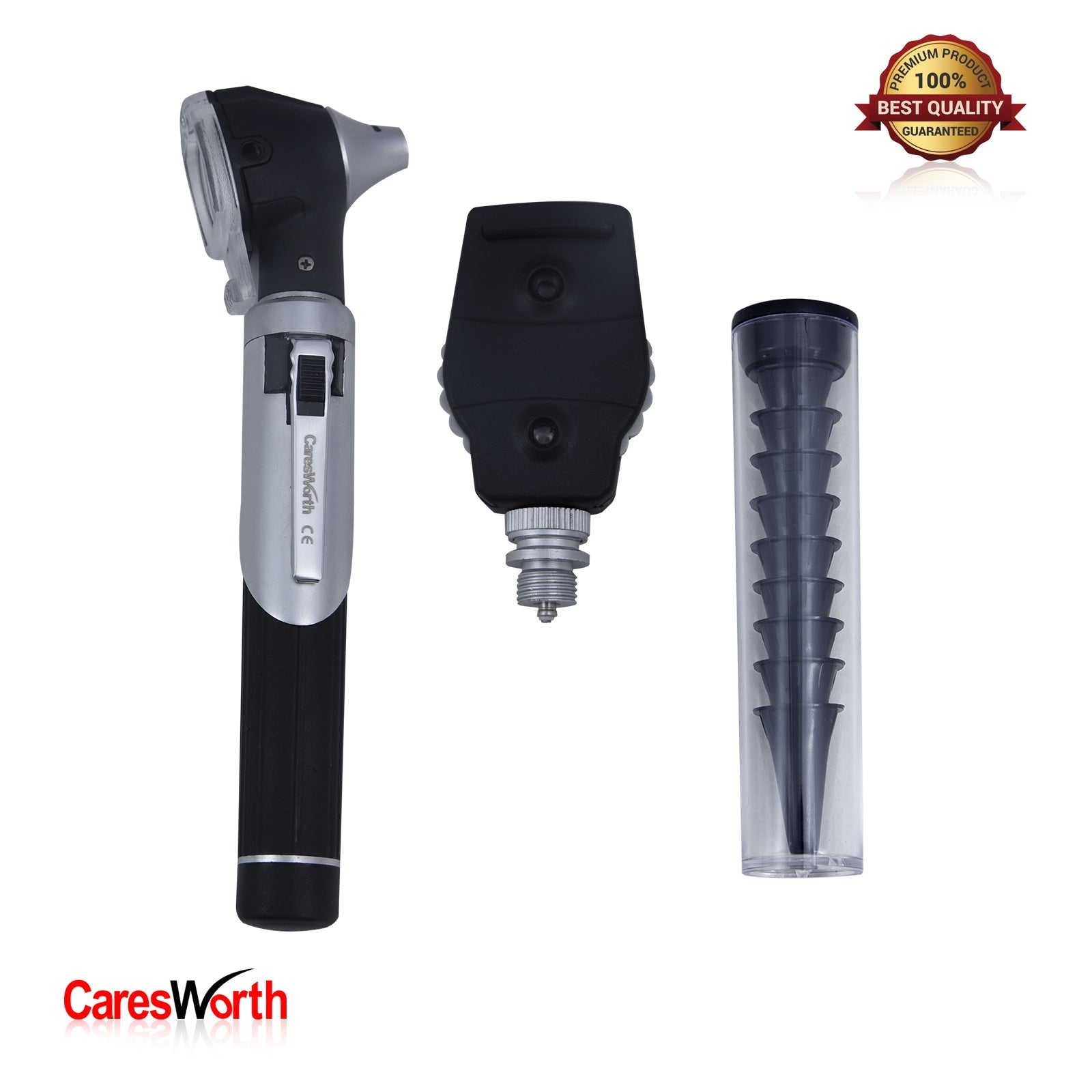 Fiber Optic LED Otoscope Ophthalmoscope  ENT Diagnostic Examination Kit CE