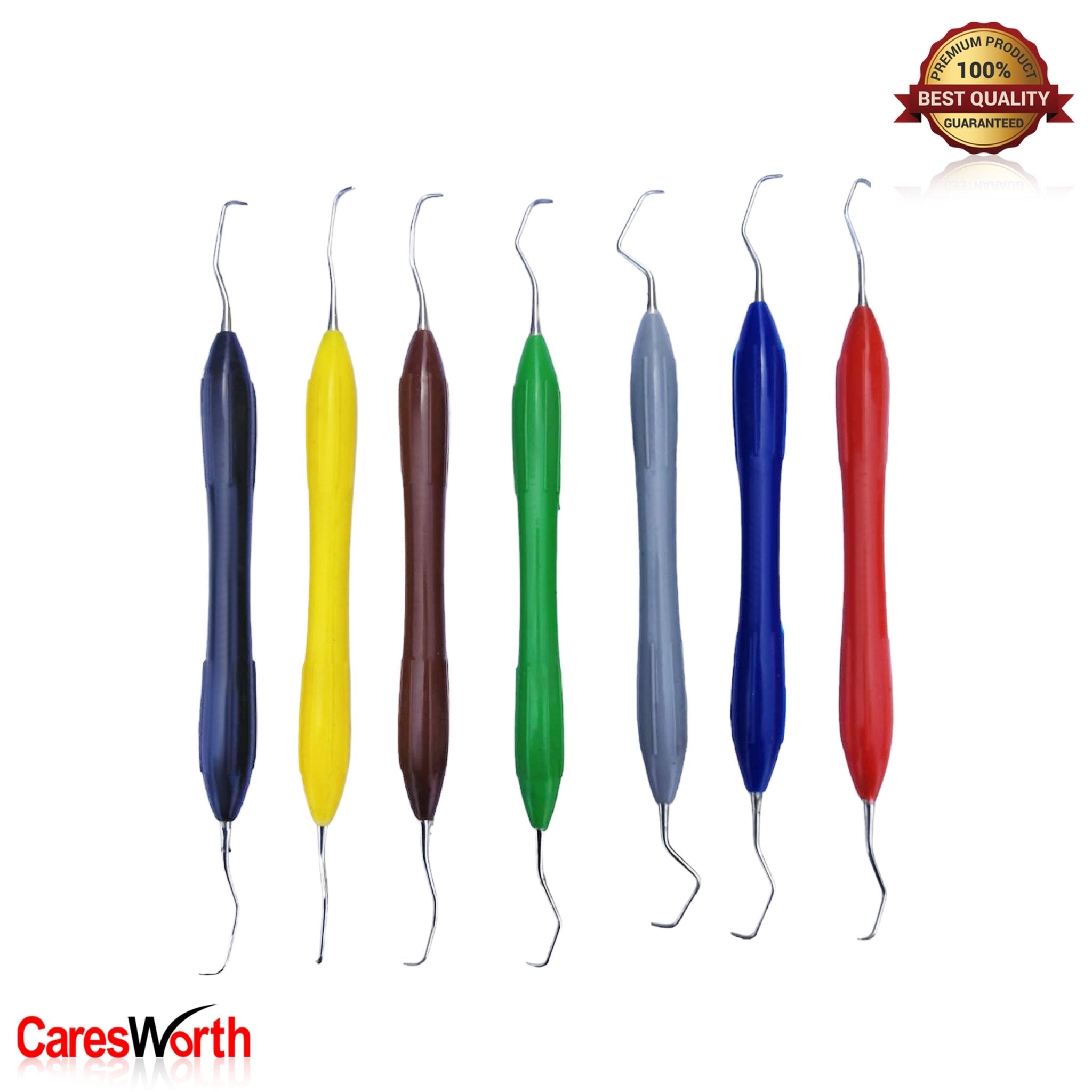 Currette Set Gracey Curette Set (7 Pieces) Non-Slip Silicone Handle