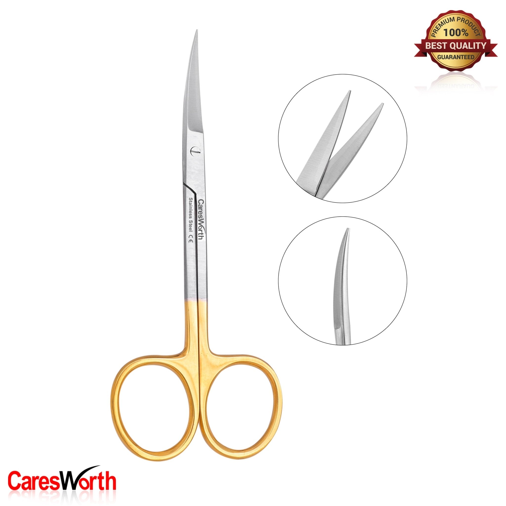 Iris Scissor Dissecting Curved With Tungsten Carbide Inserts 11.5cm, Surgical, Dental And Veterinary