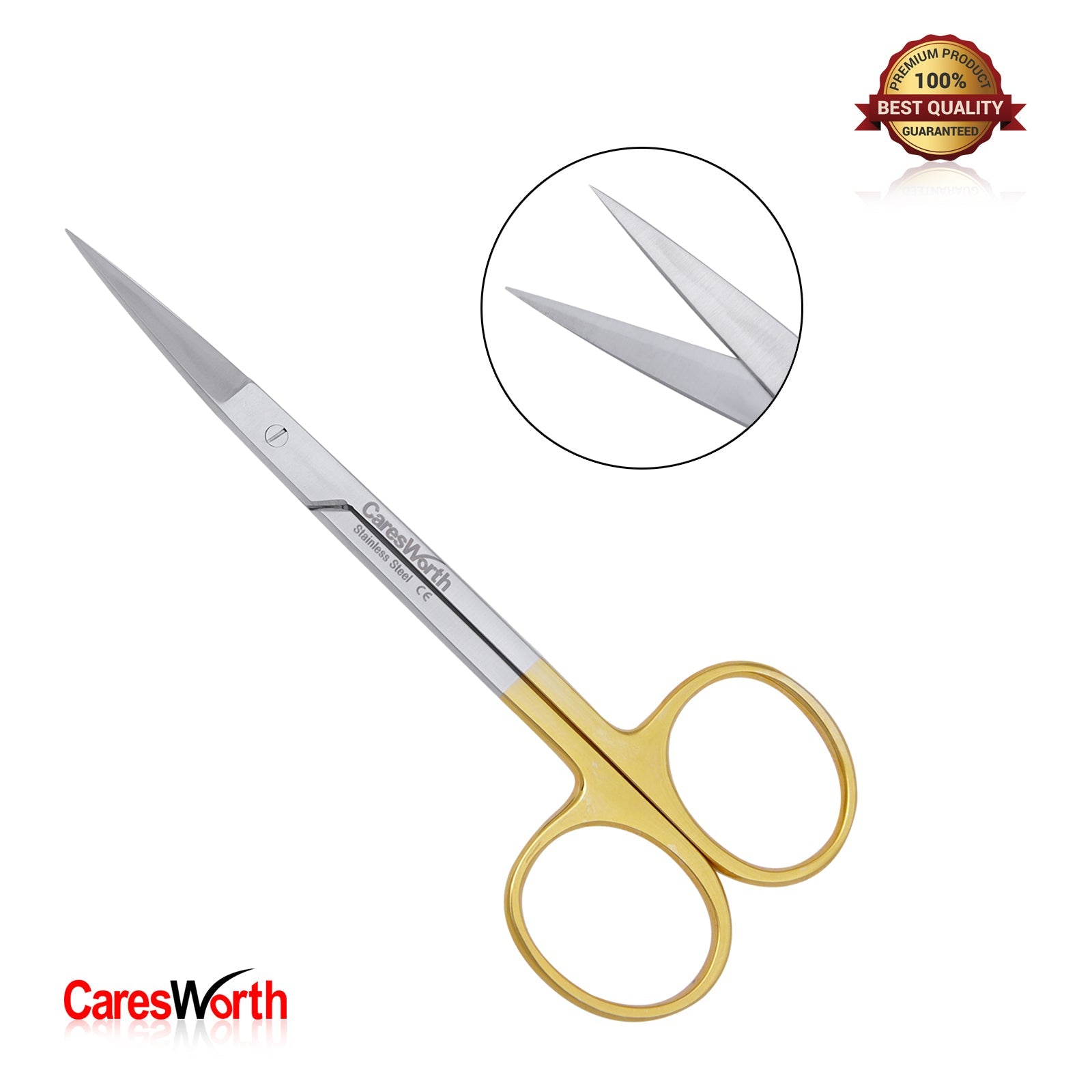 Iris Scissor Dissecting Straight With Tungsten Carbide Inserts 11.5cm, Surgical, Dental