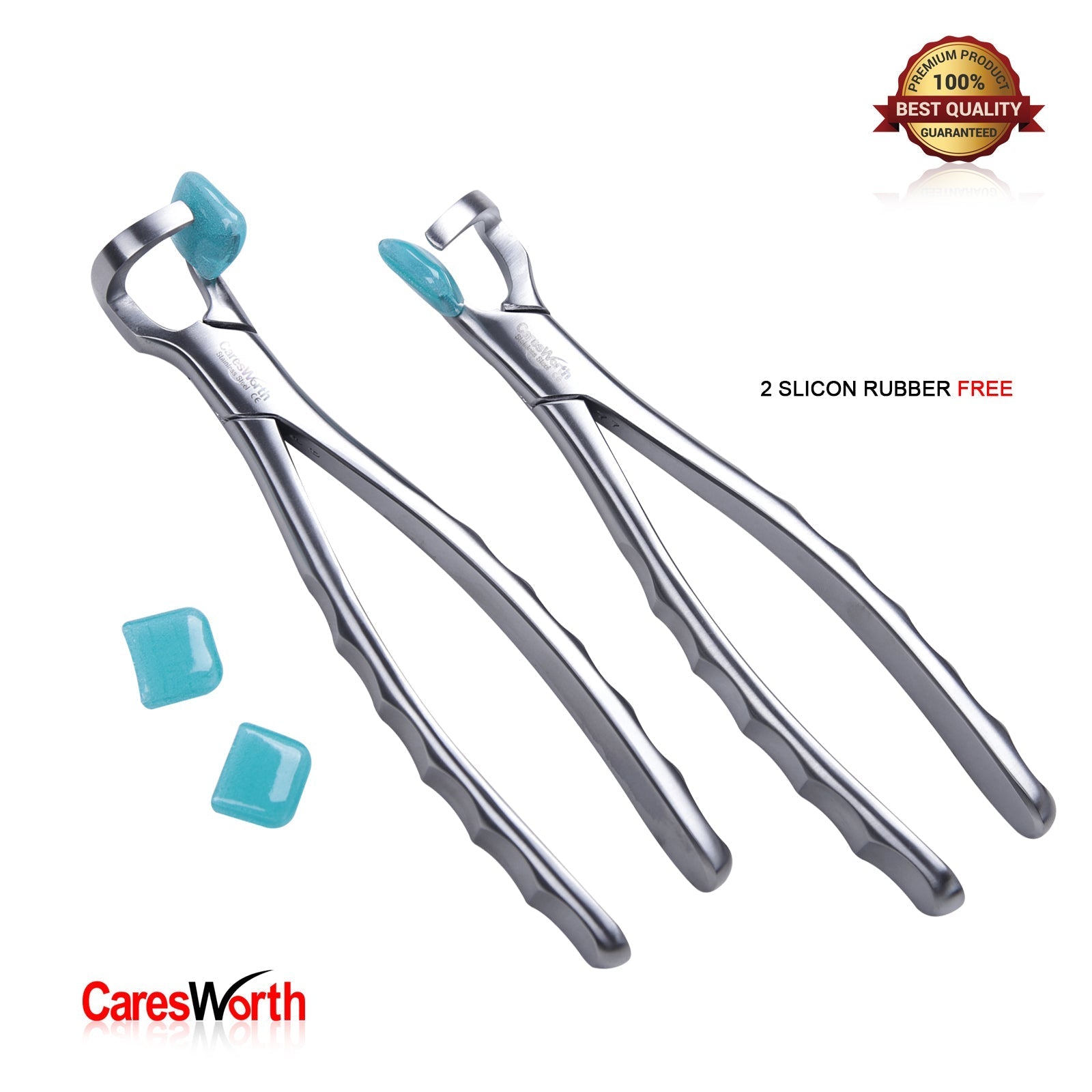 Physics Dental Extraction Forceps Molar Series Set of 2+2 Free Bumpers