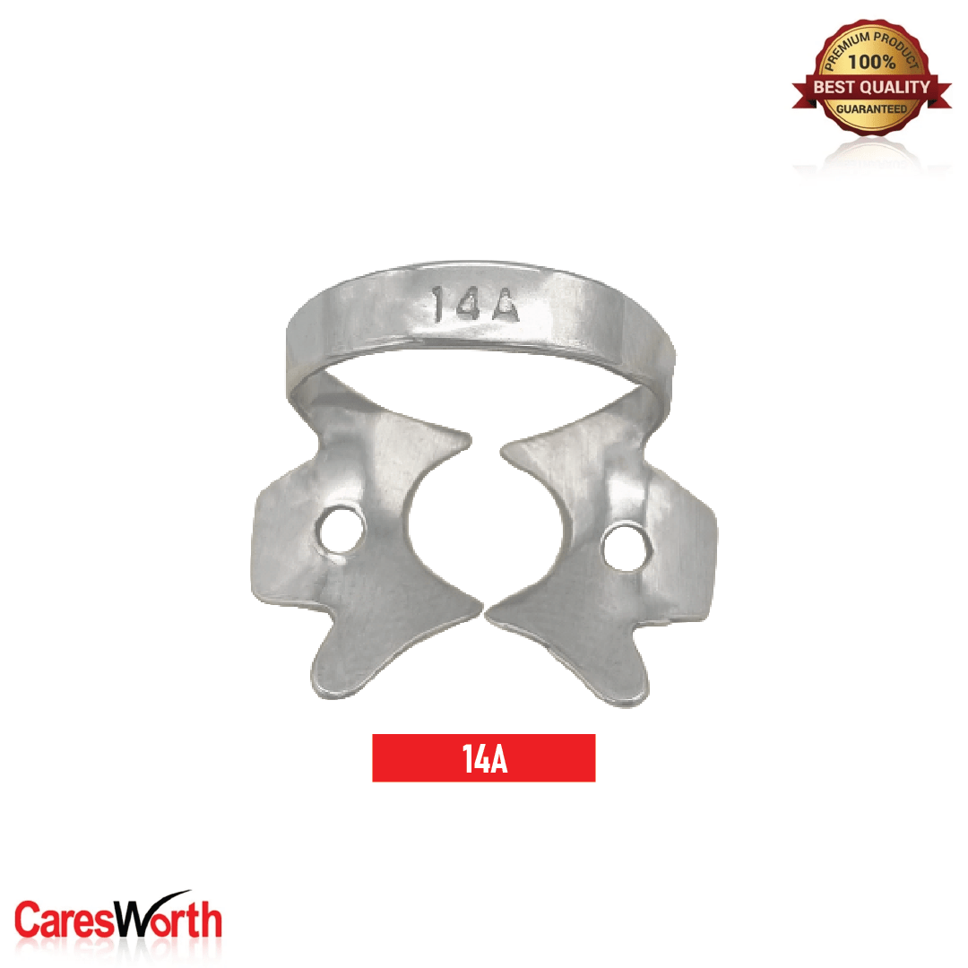 Rubber Dam Clamp # 14A with Strong Hold for Molar Procedures