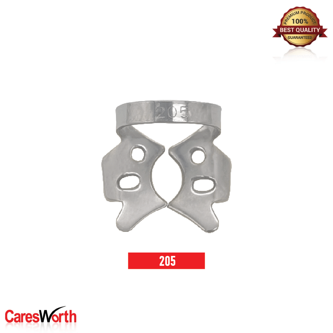 Rubber Dam Clamp 205 Used for Upper Molars