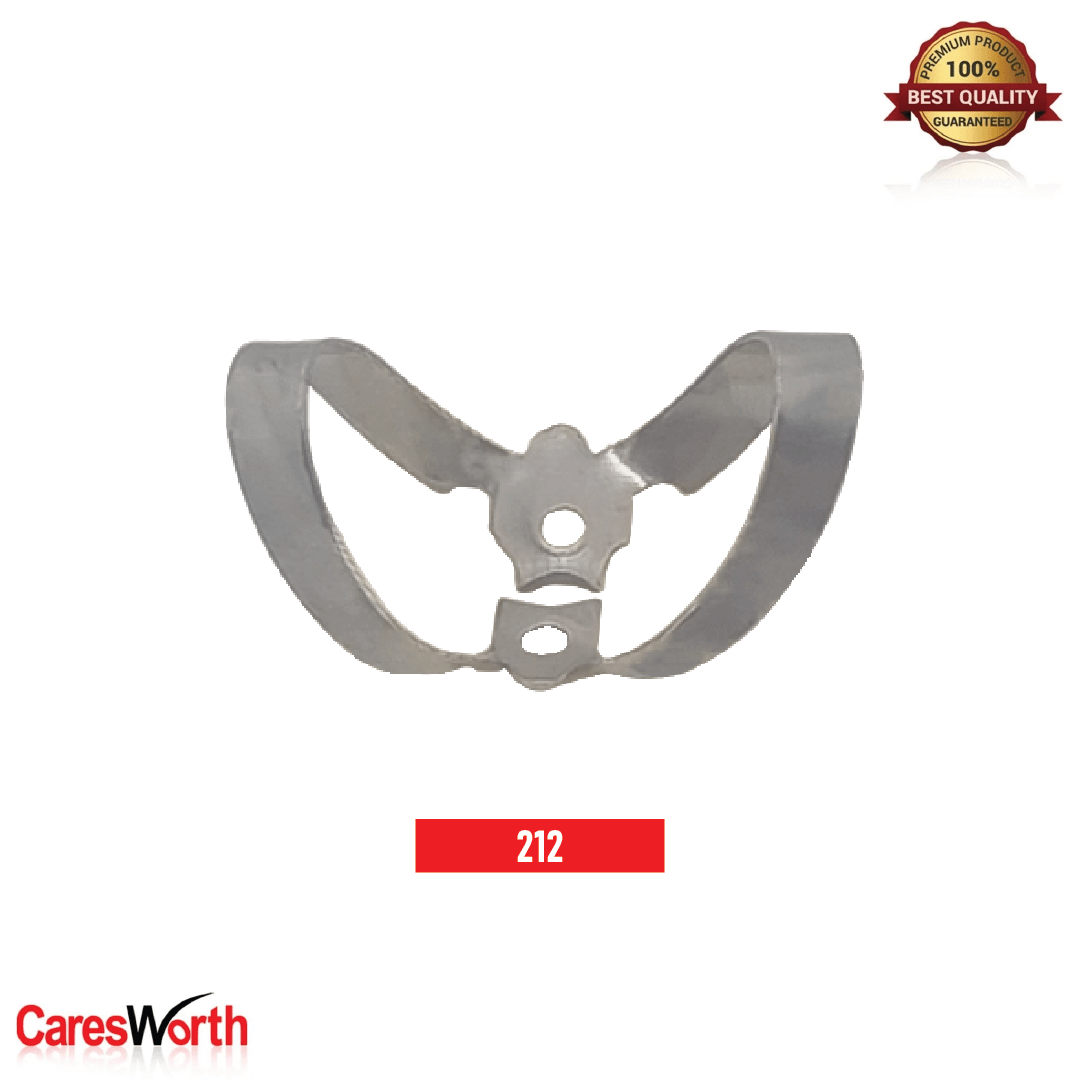 Rubber Dam Clamp 212 Used for Anterior Teeth and Premolars