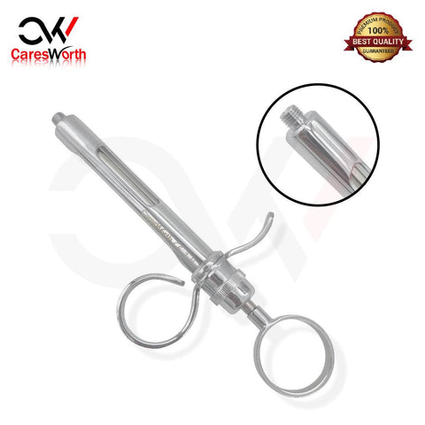Medentra Dental Self-Aspirating Syringe – 1.8ml Auto Passive Anesthetic For American & European Cartridges, Stainless Steel