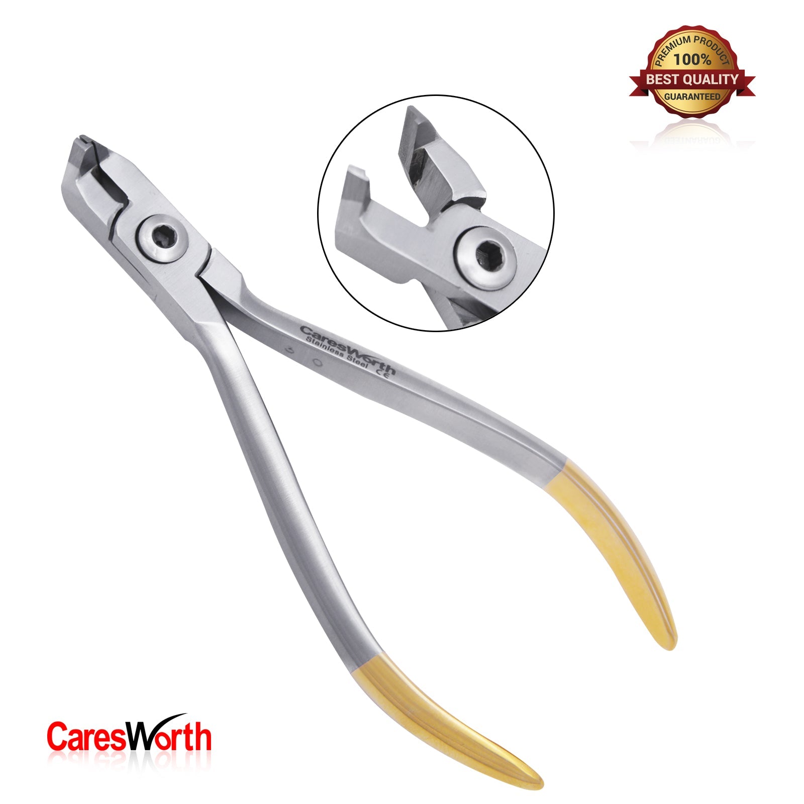 Tungsten Carbide Distal End Cutter with Safety Hold Orthodontic Pliers, Dental Pliers 12.5cm